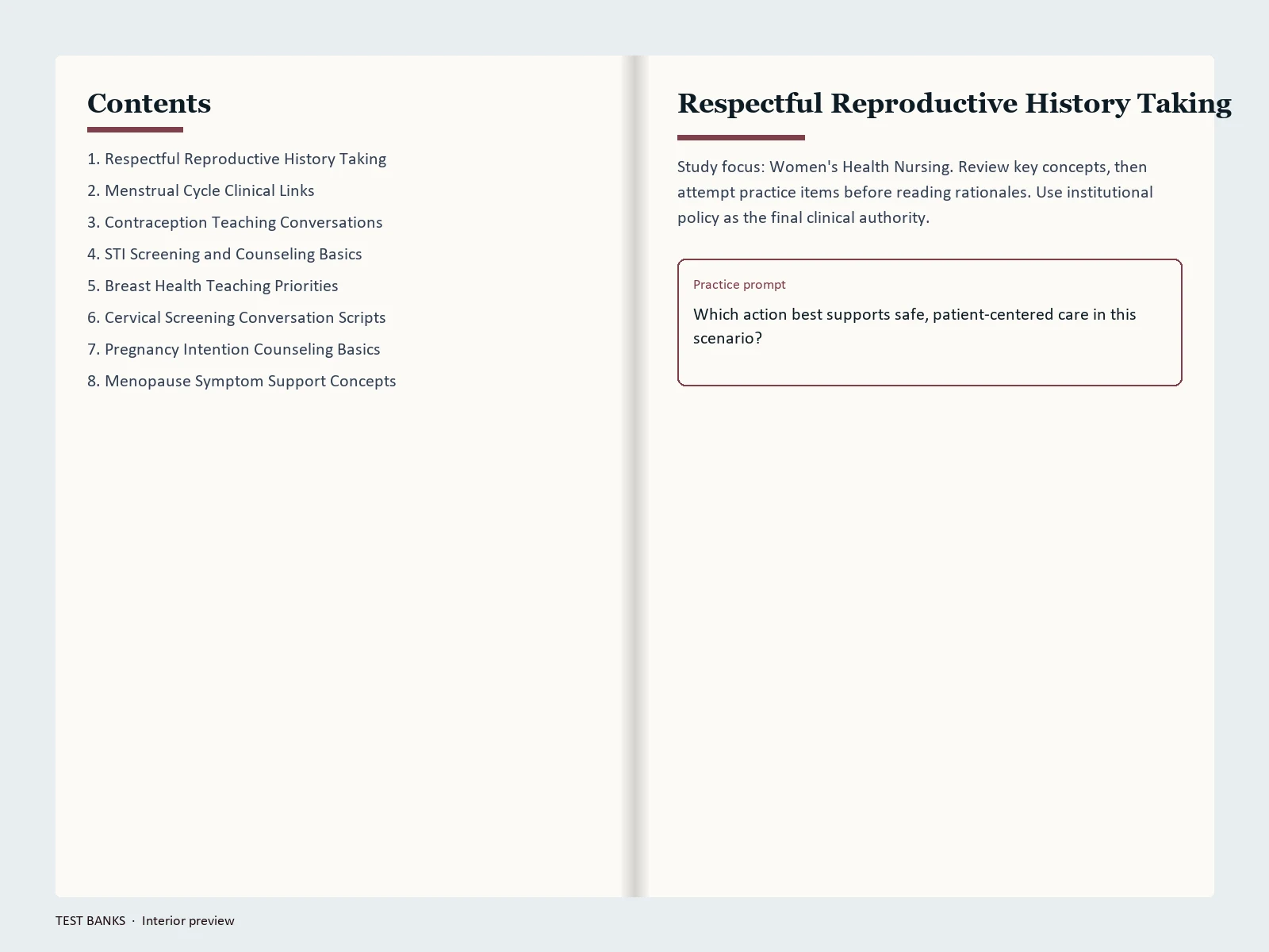 Women's Health Nursing Assessment Guide gallery