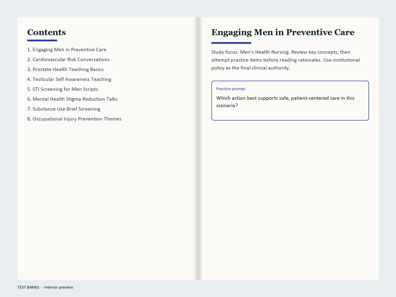 Men's Health Nursing Priority Guide gallery