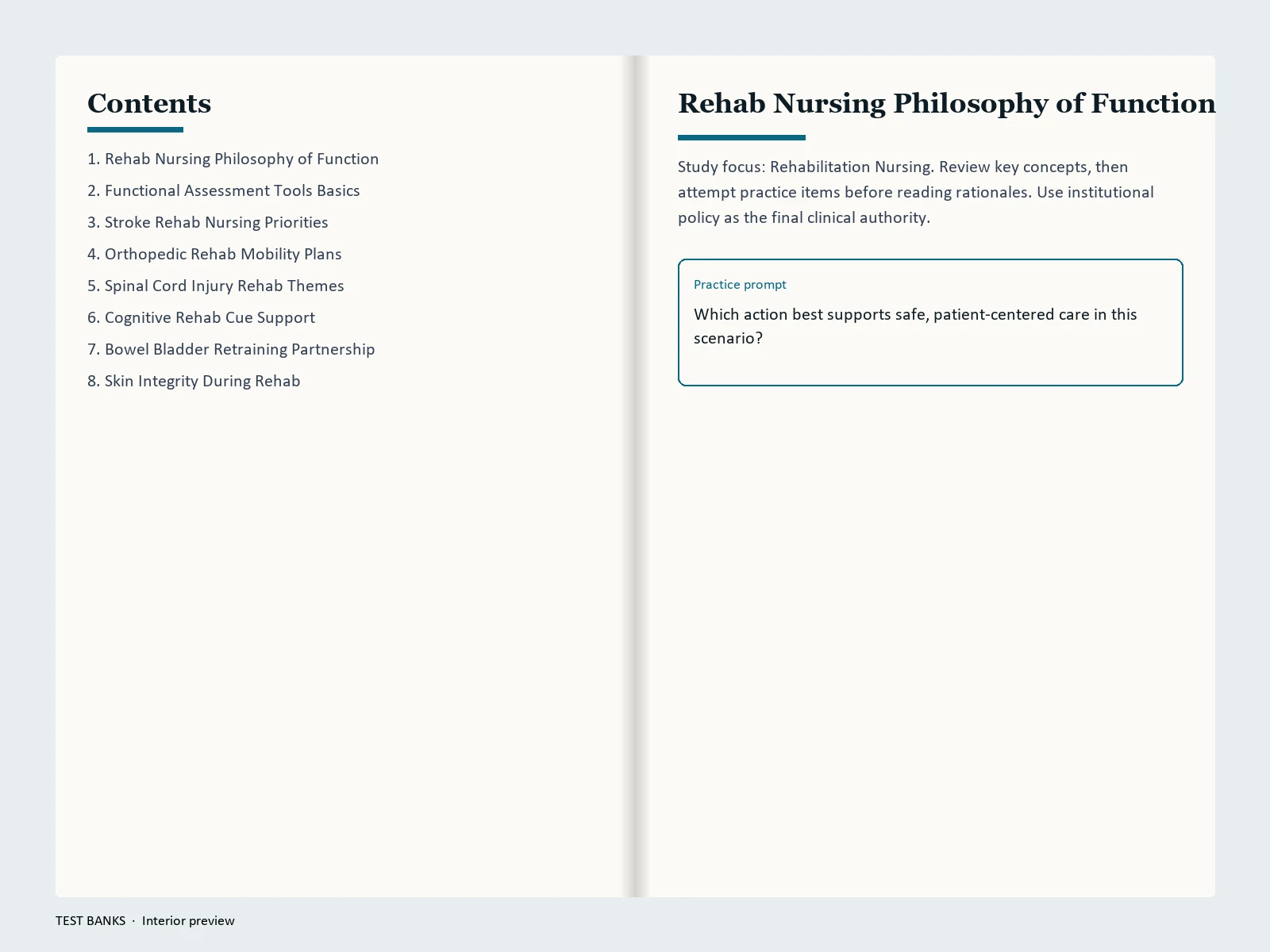 Rehabilitation Nursing Functional Care Guide gallery