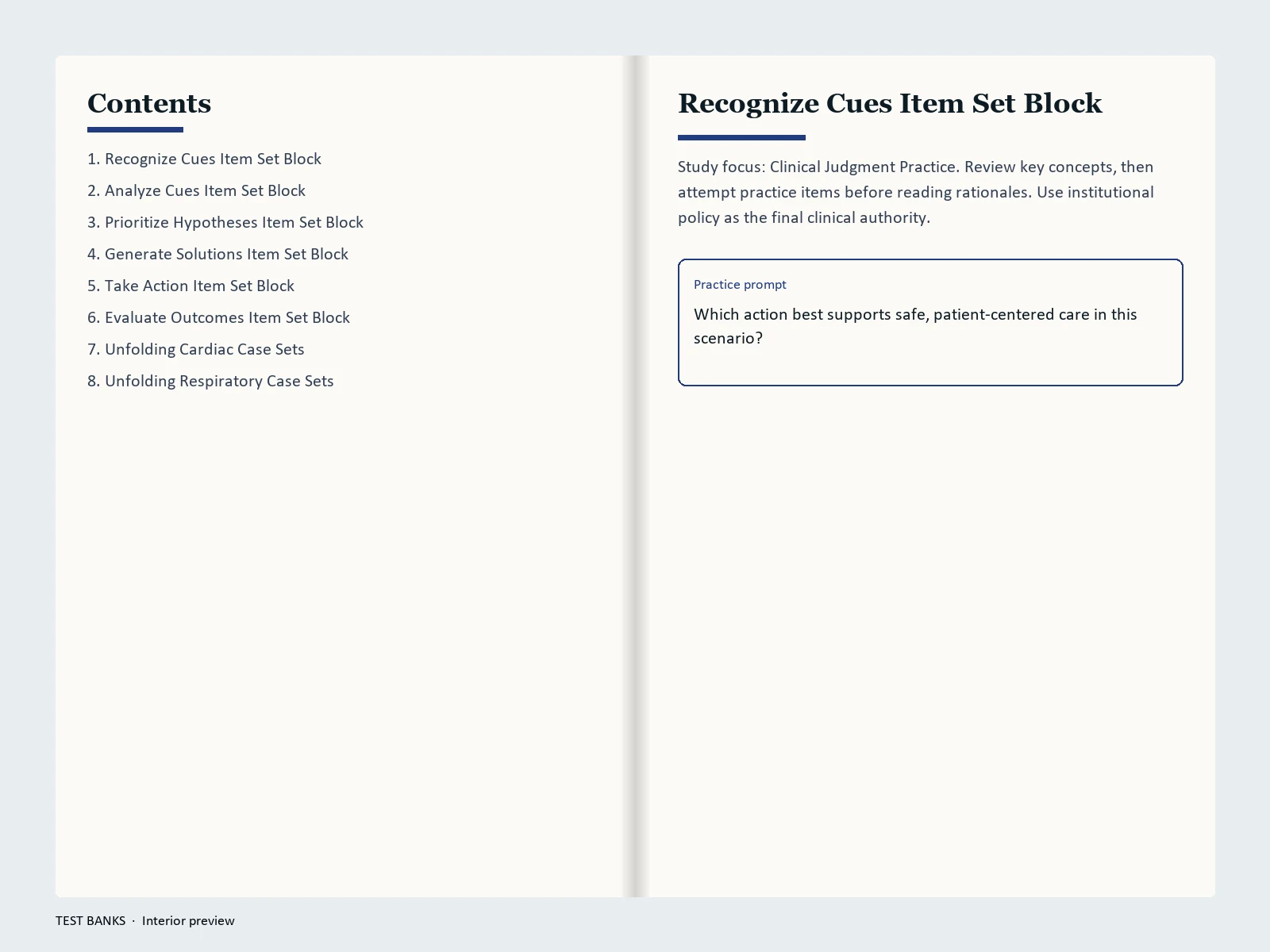 Clinical Judgment Style Practice Sets gallery