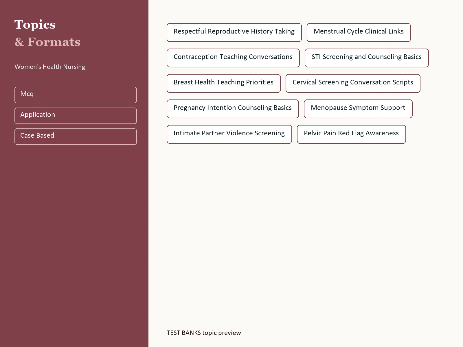 Women's Health Nursing Assessment Guide gallery